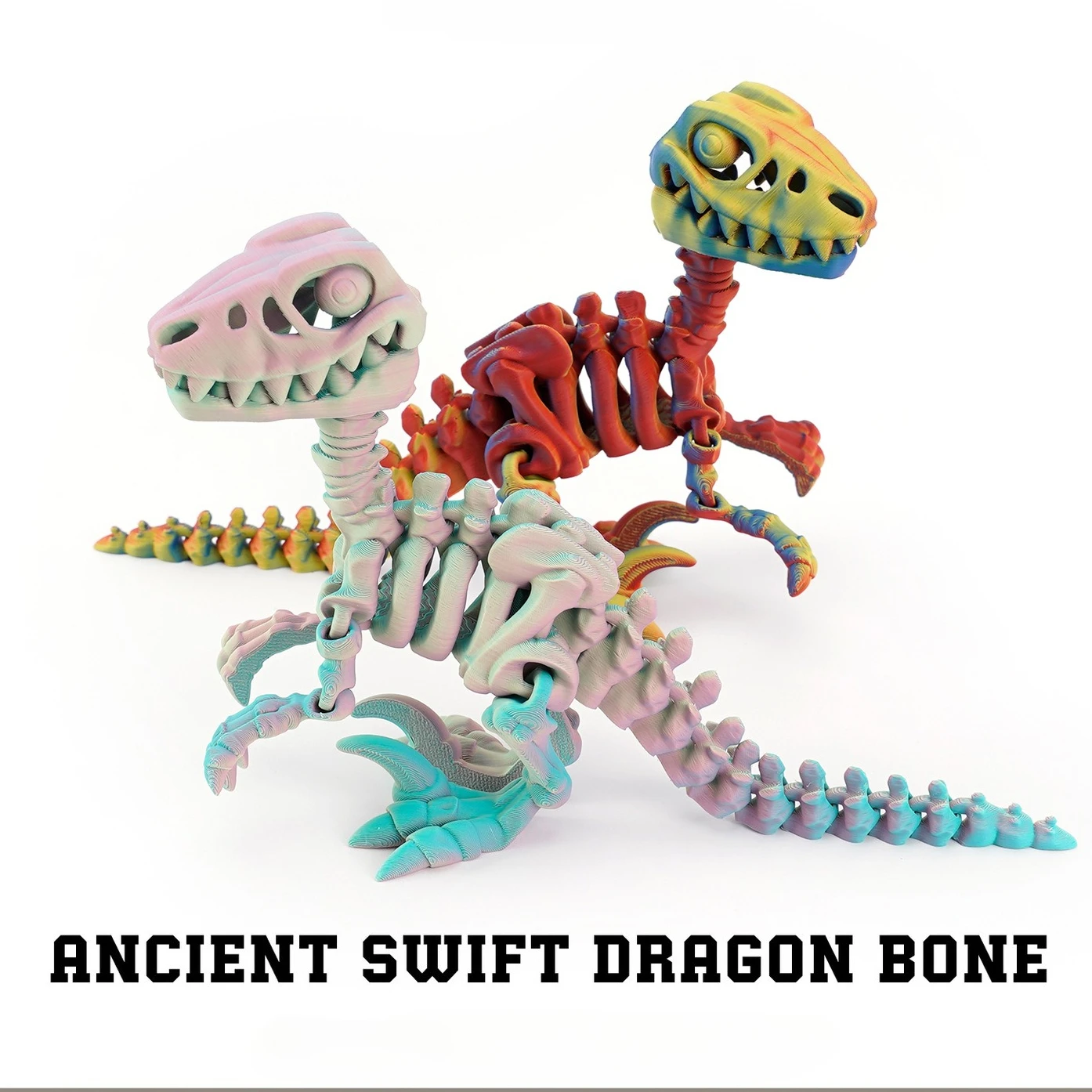 

3D Printed Echinosaurus Dinosaur Movable Dragons Figurine Multi-Color Gift for Kids Birthdays Creative Home Decor