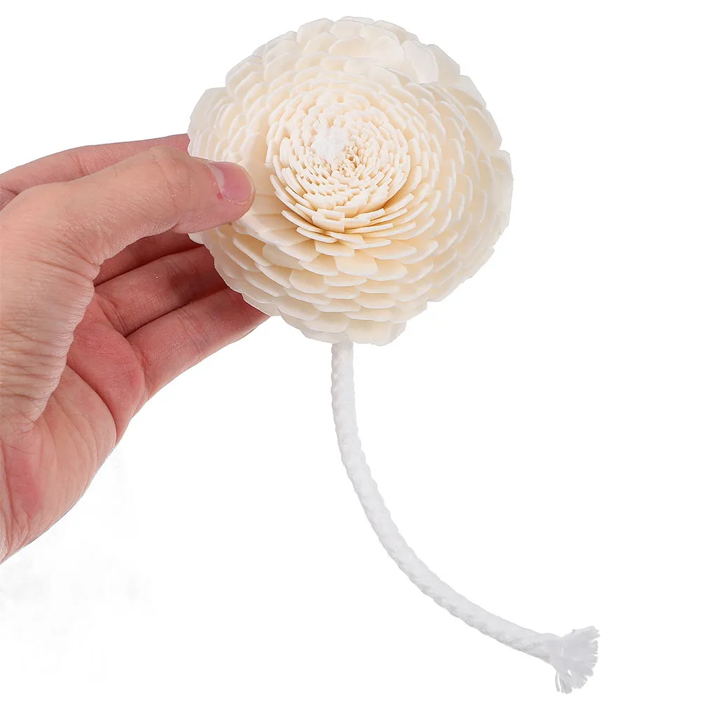 2pcs Mini Essential Oil Diffuser with Replaceable Flower Heads Artificial Cotton Rope for Home Decor Small Diffuser Flower Aroma