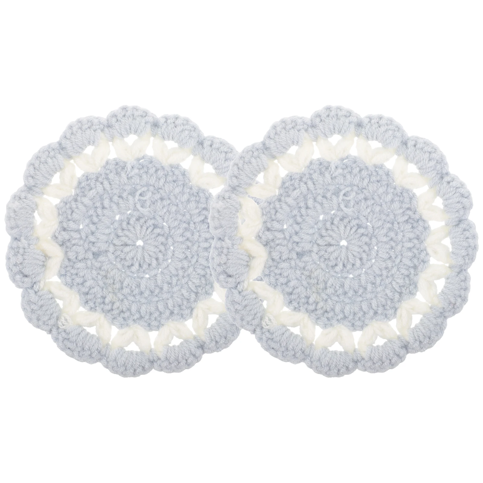 2 pçs cinza algodão h tecido coasters placemats resistente ao calor tapetes de mesa absorvente antiderrapante casa acessórios de cozinha