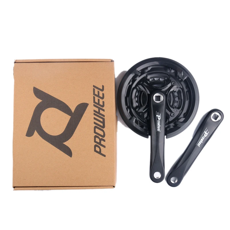 Prowheel Mountain Bike Crankset Chain Wheel 8-speed Gear 42T Plate Square Hole Crankset Bicycle Accessories Sprocket 24-34-42T /