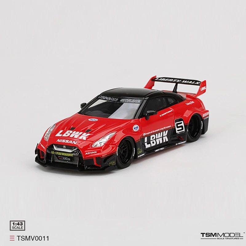 

TSM 1:43 Model Car LB-Silhouette WORKS GT 35GT-RR Ver.1 Resin Vehicle Red/Black