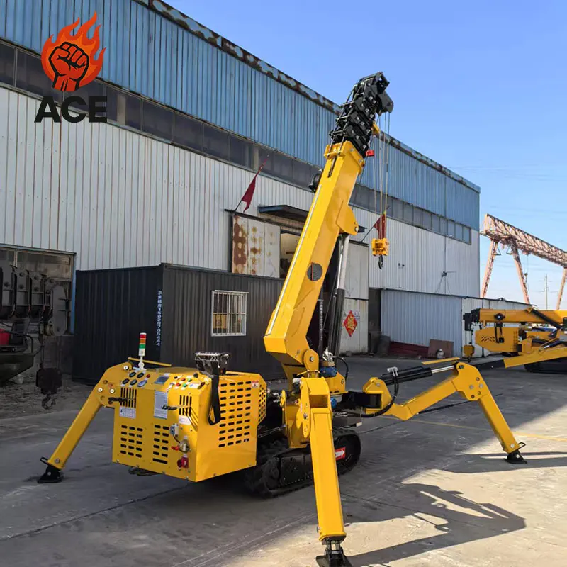 CE EPA EURO5 تخصيص 3 طن 5 طن رافعة العنكبوت كامل الهيدروليكية تلسكوبي بوم زاحف صغير رافعة متنقلة 8ton رافعة زاحفة صغيرة #2