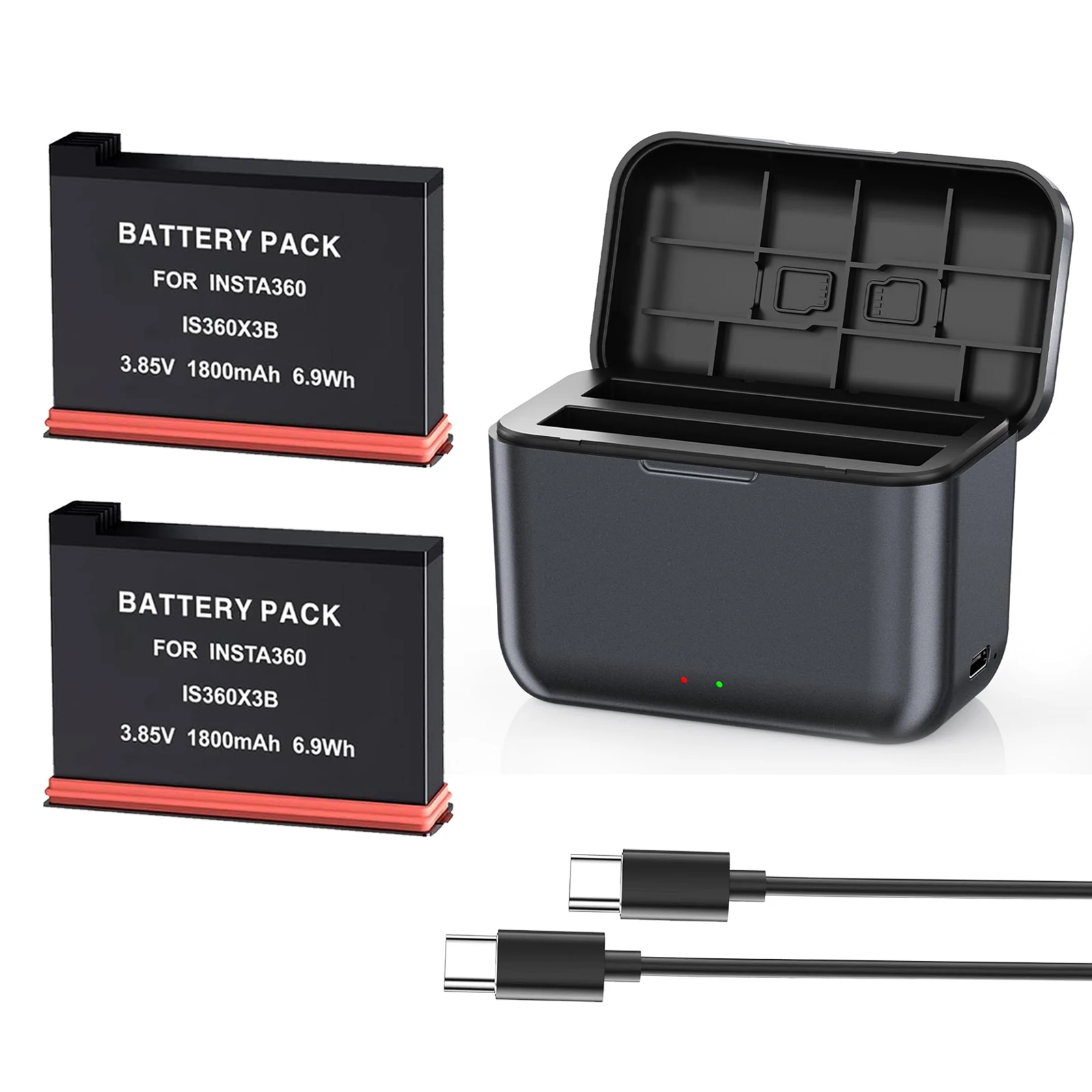 

1800mAh Battery For Insta360 0NE X3 Li-on Rechargeable Battery Charge Hub Insta 360 X3 Charging Accessories