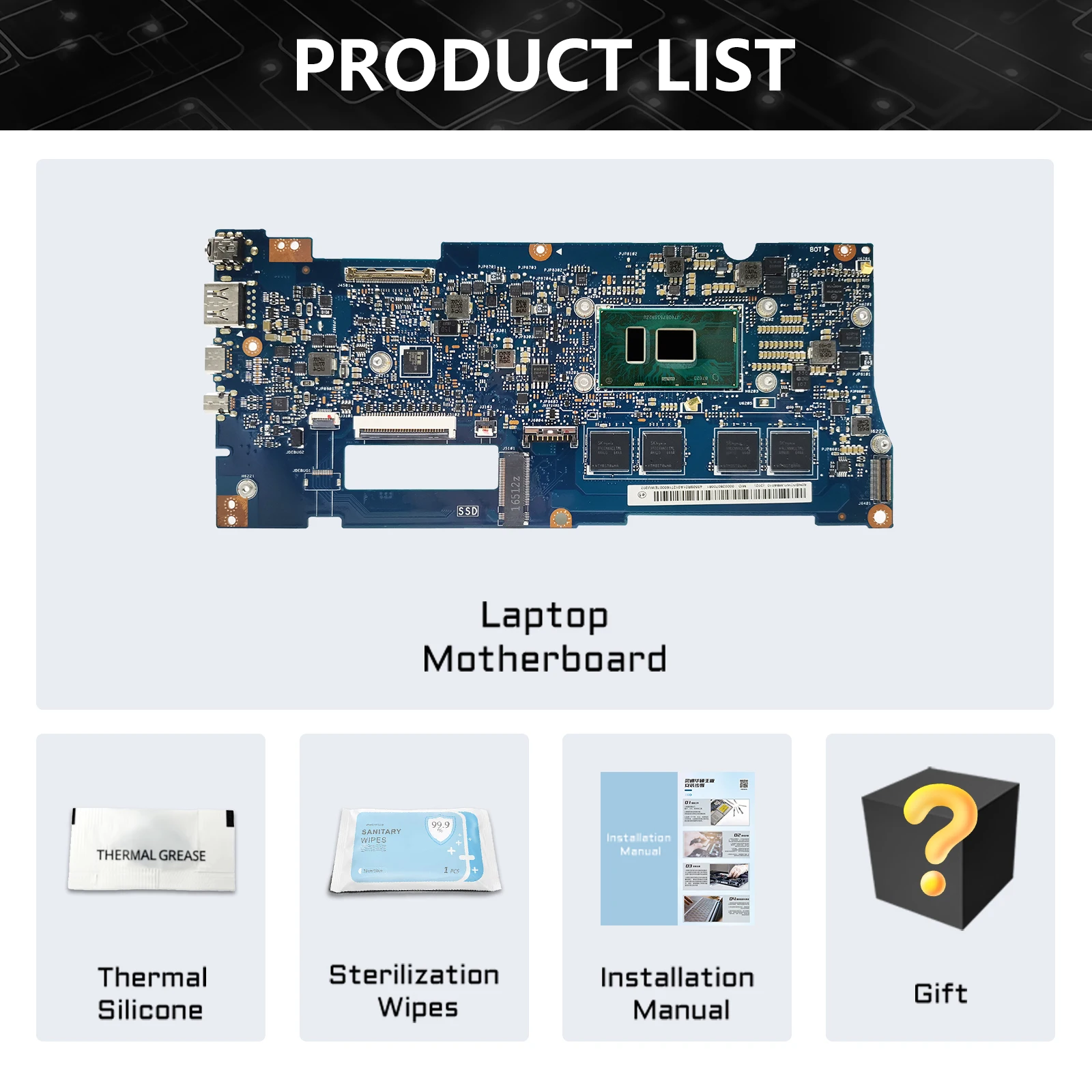 Imagem -06 - Akemy Ux330ua Mainboard para Asus Zenbook U330ua Ux330uak U3000u Laptop Placa-mãe Cpu i3 i5 i7 6th 7th Gen 4g 8g-ram