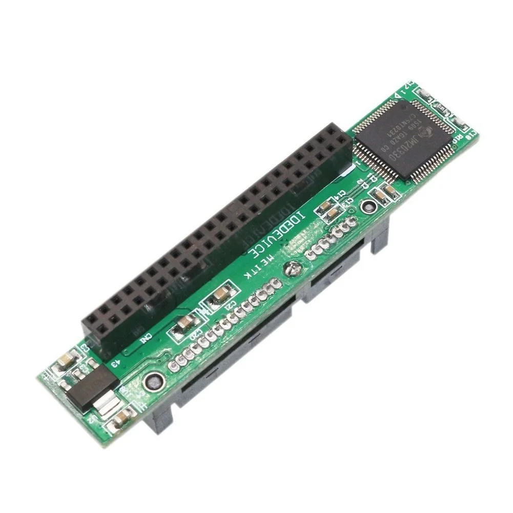 

Карта-переходник для подключения 2,5-дюймовых жестких дисков IDE к портам SATA, совместимая со стандартами современных материнских плат.