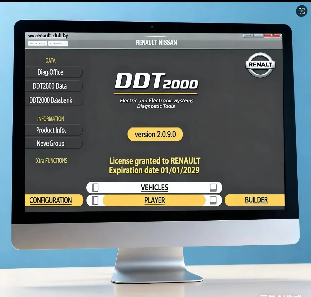 For DDT2000 4.0.9.2 (patch_inside) + Bases 2023 Professional Diagnostic Data Tool deep diagnostics of Renault / Nissan vehicles
