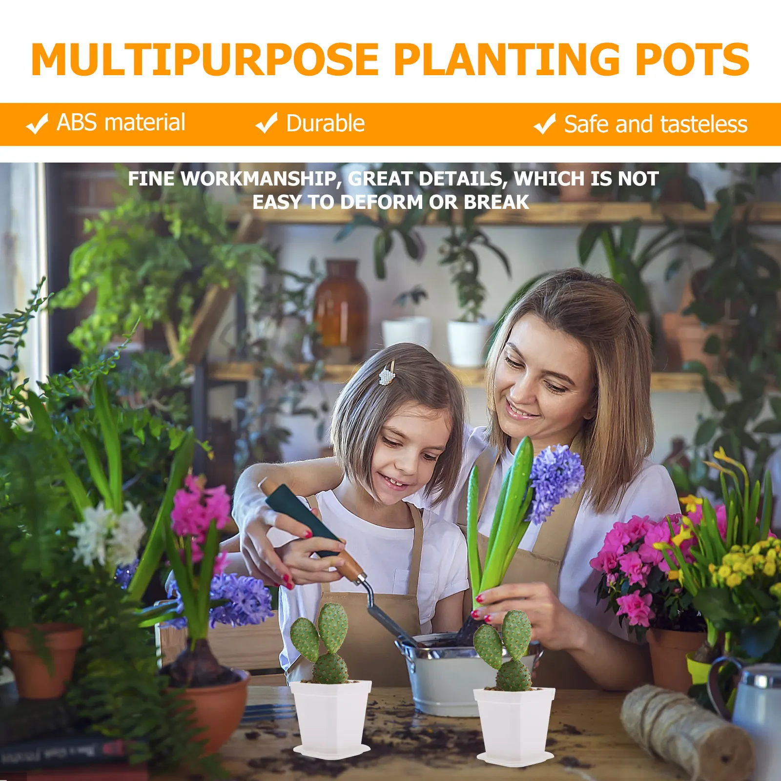 

10Sets Multipurpose Plastic Nursery Pots Garden Planter Durable Succulent Plant Containers for Gardening Use Nursery Plant Pot