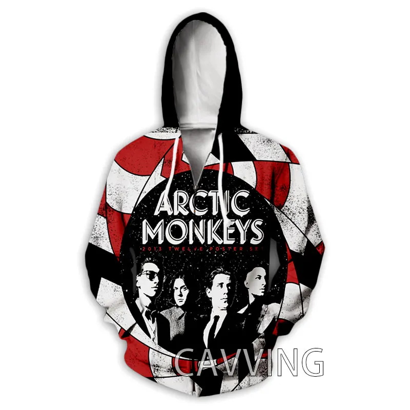 

New Fashion 3D Print Arctic Monkeys Zipper Hoodies Zip Up Hooded Sweatshirts Harajuku Hoodie Hip Hop Hoodies Sweatshirts