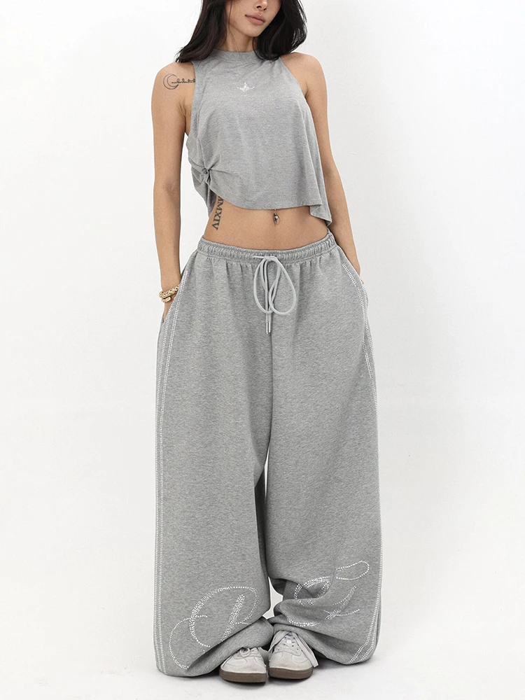 American Hip Hop Cotton Breathable Glitter Jazz Sexy Loose Slimming Sports Pants Dancing Draping Casual Long Trousers