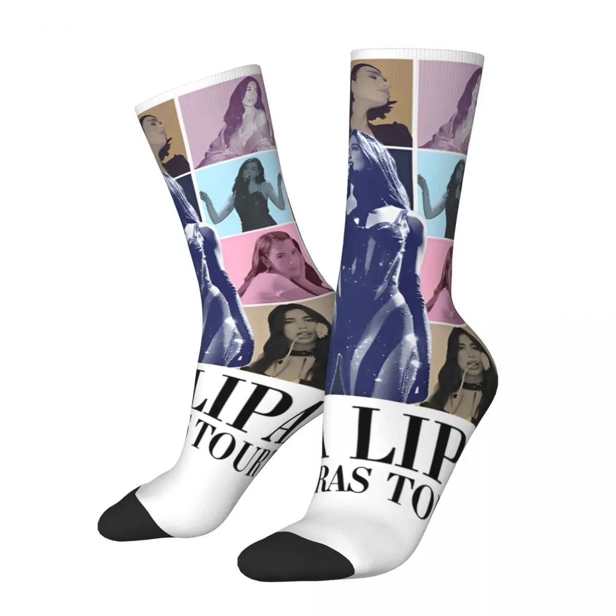 Autumn Winter Retro Unisex D-Dua Lipa The Eras Tour Socks Breathable Crew Socks