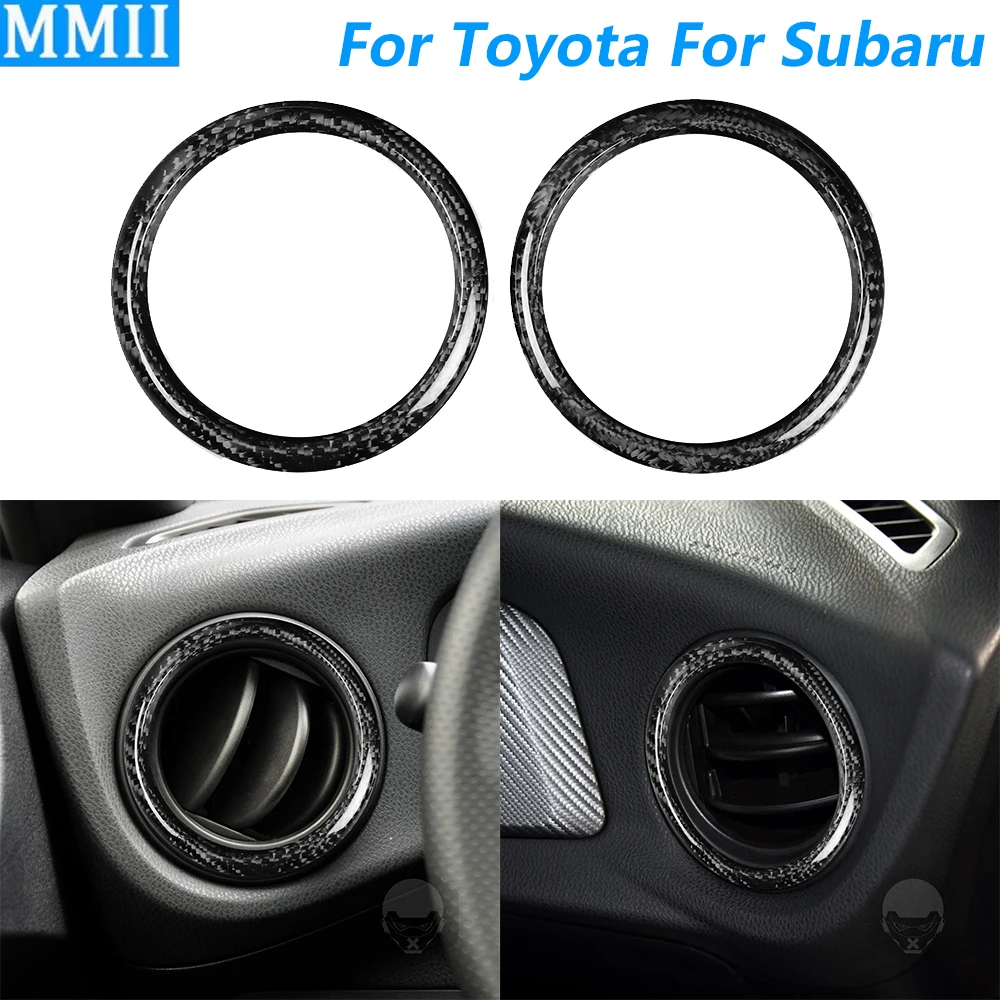 

For Toyota GT86 For Subaru BRZ 2012-2016 Real Dry Carbon Fiber Dashboard Air Conditioning Outlet Vent Cover Trim Car Accessories