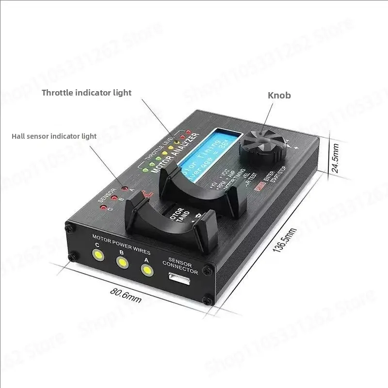 Motor Analysis Tester Car Model Aircraft Model Brushless Motor KV Voltage Current Inlet Angle Speed Tester