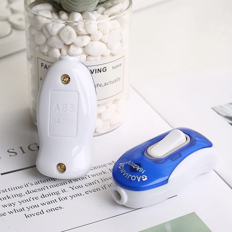 Bedside Switch Button Wiring Switch Blue Hand Pinch Bedside Electric Button Switch Bedside Lamp Control Switch