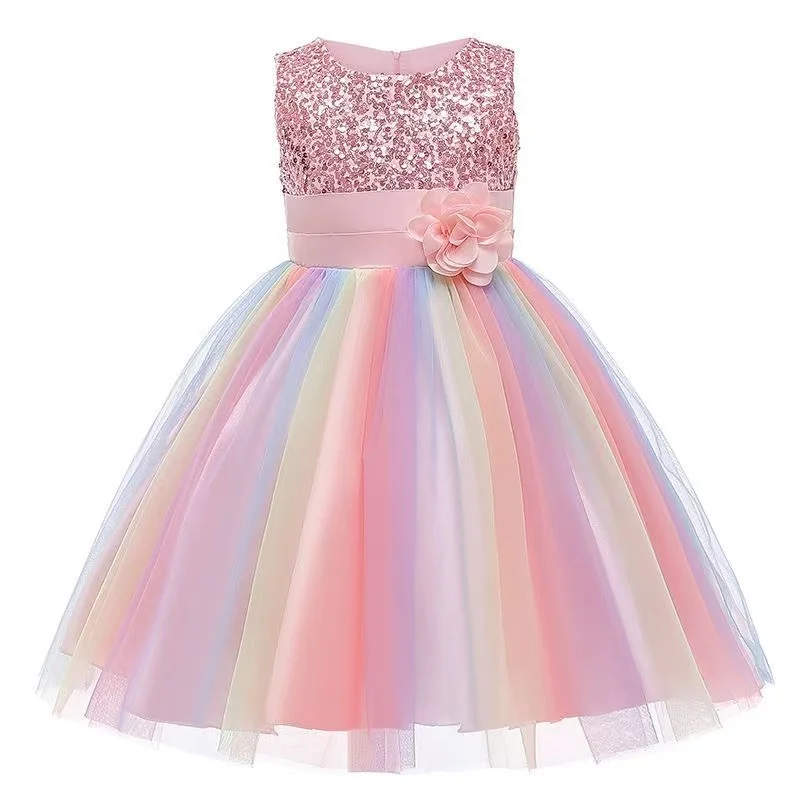 

Kids Girls' Summer Dress Princess Dress 2025 New Style Children's Western-style Vest Dress Baby One Year Old Dress 80-140CM