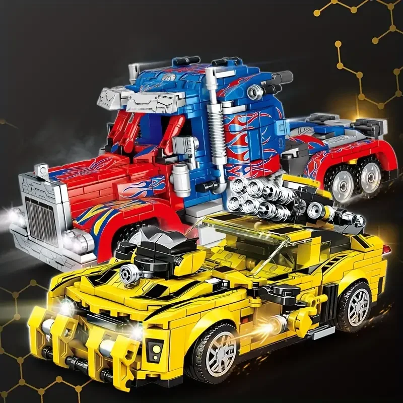 Jouets de blocs de construction en Abs 1060, ensemble de jouets de construction, Kit de construction de maquettes 2 en 1, blocs de construction créatifs pour adultes pour la décoration de la maison, noël idéal
