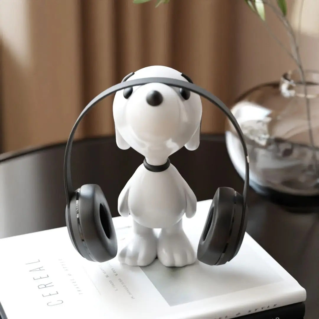 Image of Snoopy Kopfhörerständer, Niedlicher Cartoon-Desktop-Kopfhörerhalter, Anime-Figur Schreibtisch-Deko für Zuhause und Büro, Geschenk