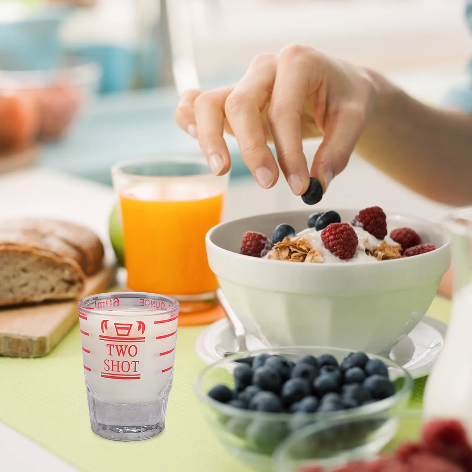 2Pcs Transparent Glass Measuring Cup Graduated Baking Cup Scale for Juice Cream Dough Kitchen Baking Tool Measuring Jug