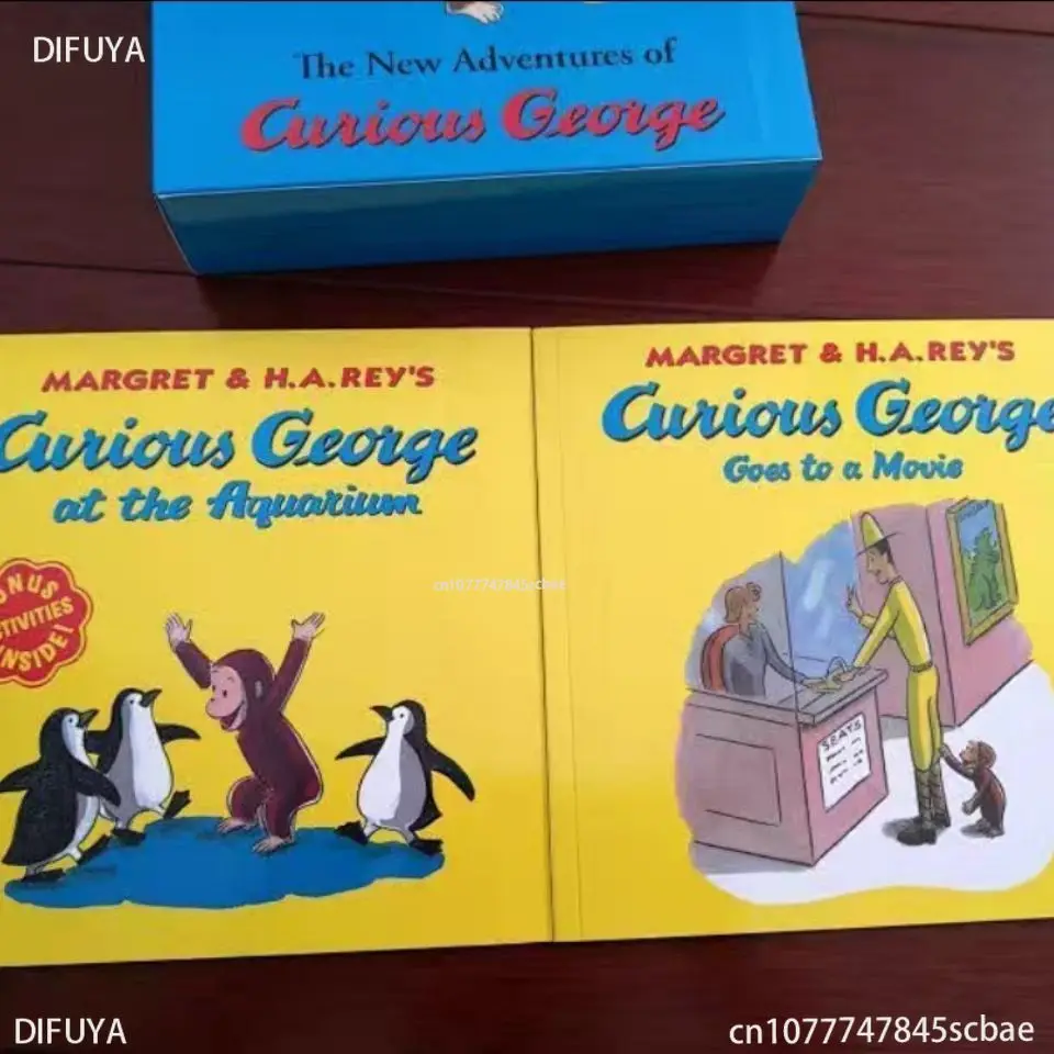 Imagem -03 - Curious Monkey And George Story Book For Children Livros de Histórias Famosas para Crianças Educação Infantil 16 Livros Set