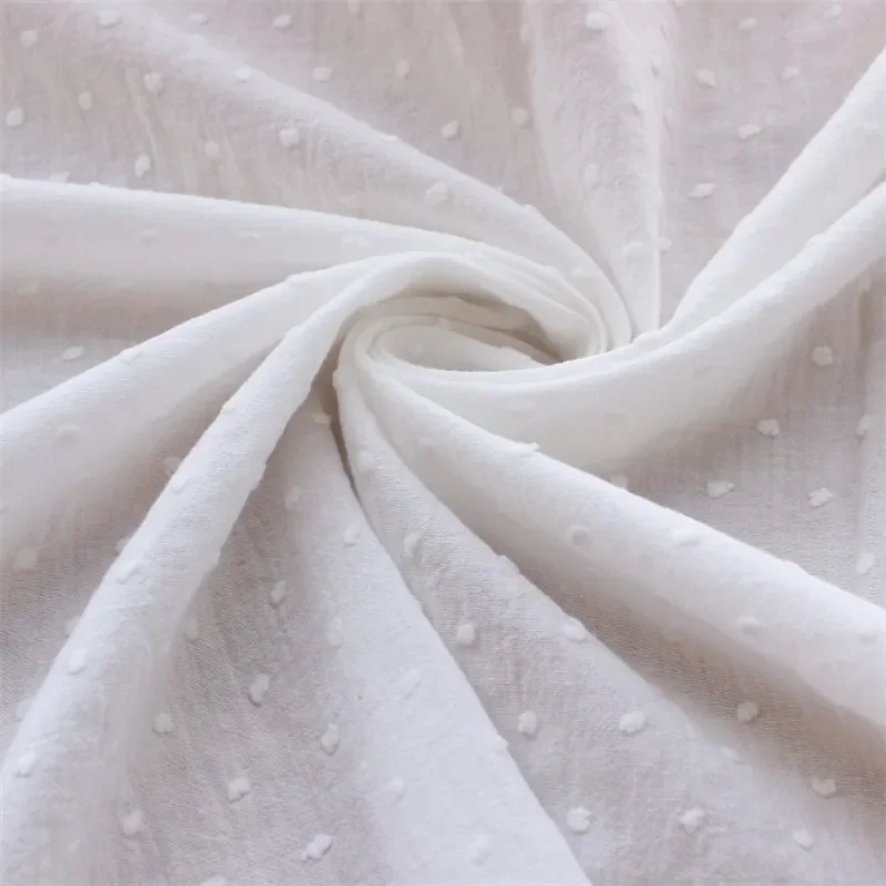 145x50cm 60s Cotton Polka Dot Cut Fabric, Making Summer Women's Blouse and Skirt Handmade Sleeping Wear DIY Cloth