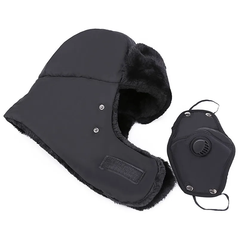 Russo Colbacco Inverno Caldo Addensare Pelliccia Sintetica Neve Sci Bomber Cappello Uomo Donna Ear Flap Cap Sci Morbido Cofano Termico Cappelli All'aperto