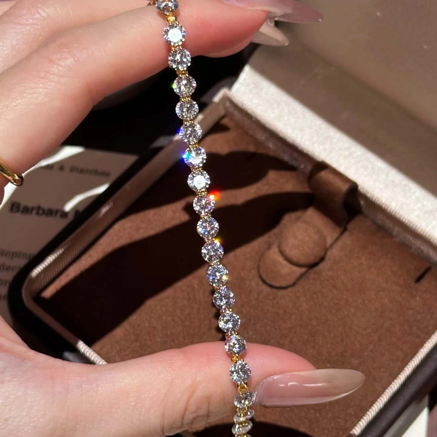 Sparkling Star Eight Hearts Light Luxury High Carbon Lace Bracelet 925 Silver Eight Arrows Eagle Claw Handmade For Women