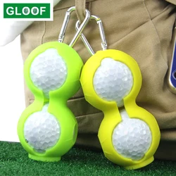 1 pçs portátil bola de golfe capa protetora bola de golfe silicone caso duplo capa treinamento de golfe acessórios esportivos 6 cores