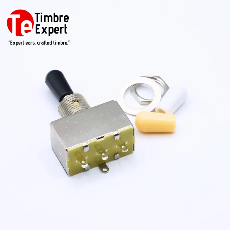 3 Way Toggle Switch Enclosed Pickup Selector with 3pcs Plastic Tips for LP Style Electric Guitar Part