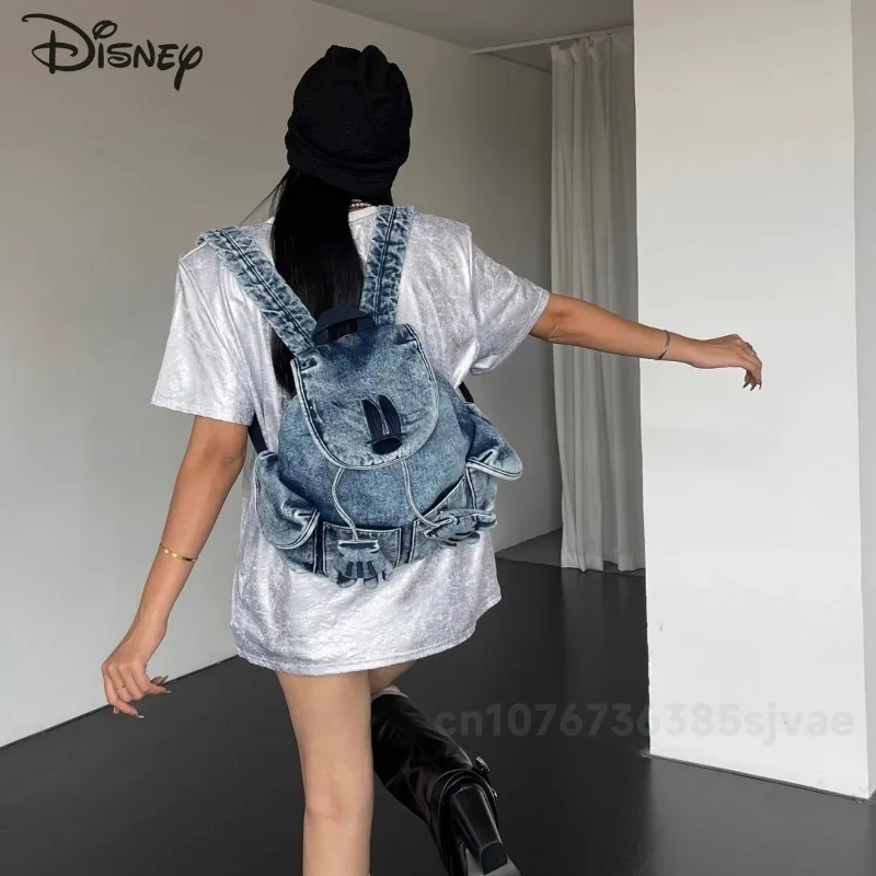 Disney Mickey 2025 New Cowboy Backpack Fashion High Quality Women's Backpack Cartoon Leisure Versatile Large Capacity Backpack