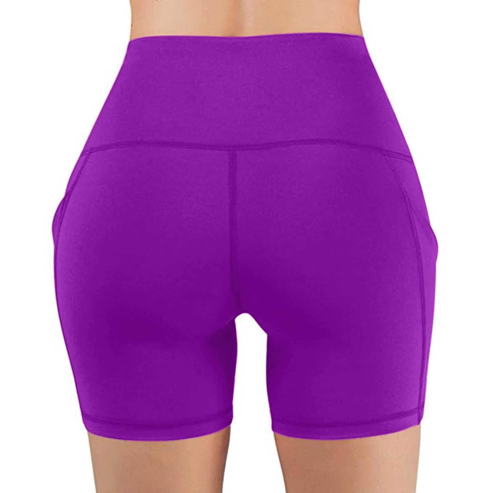 Women\'s Yoga Shorts With Pockets Cycling Running Mens Yoga Shorts Cotton Yoga Shorts Men with Pockets Biker Shorts with Pockets