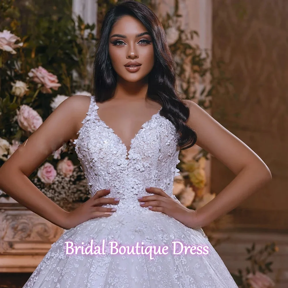 カスタマイズされたエレガンス A ライン オフショルダー ウェディング ドレス 3D 花 ゴージャスなローブ デ マリー Vestidos ノビア ブライダル ガウン