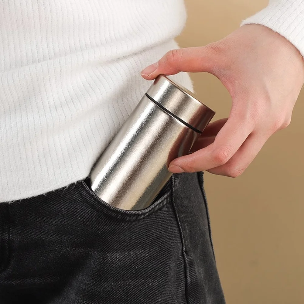 Portable Travel Mug Pure Titanium Vacuum Insulated Water Bottle 200ml 300ml Stylish Kitchen Accessory For Travel Office Drinking