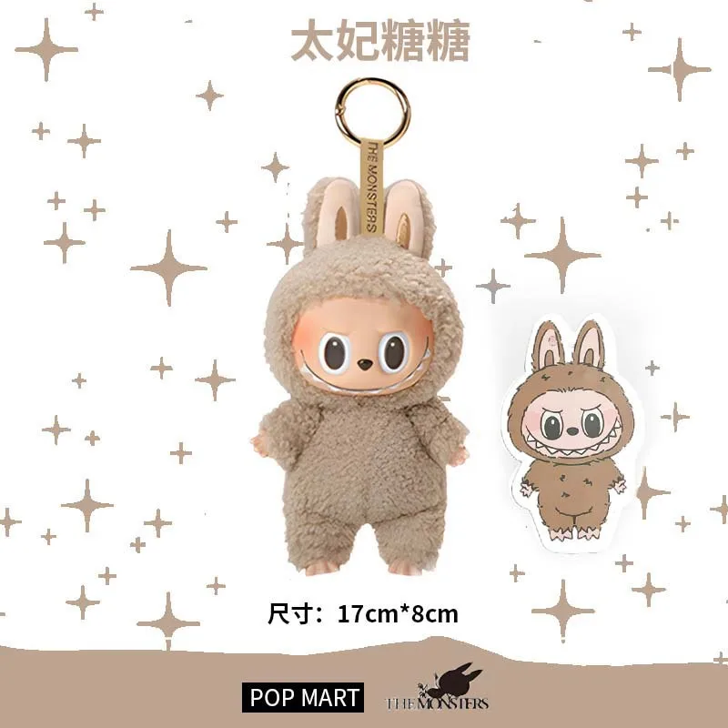 Labubu Anime Figure The Monsters Chestnut Cocoa Pendant Doll Model Toy Kawaii Monster Replica Keychain Toy Kids Birthday Gift images - 6