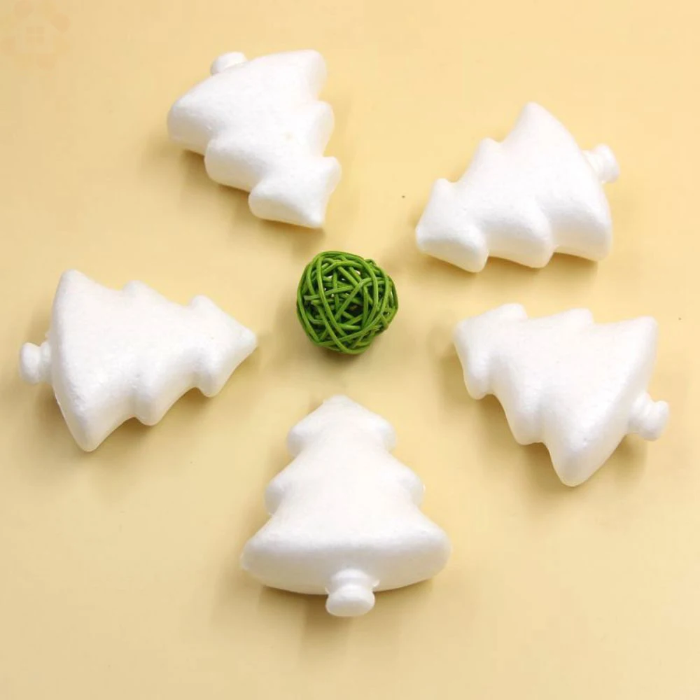 10PCS 6.5CM Mini Tree Modelling Polystyrene Styrofoam Foam Ball DIY Supplies Home Decor Christmas Party Decorations Kids Gift