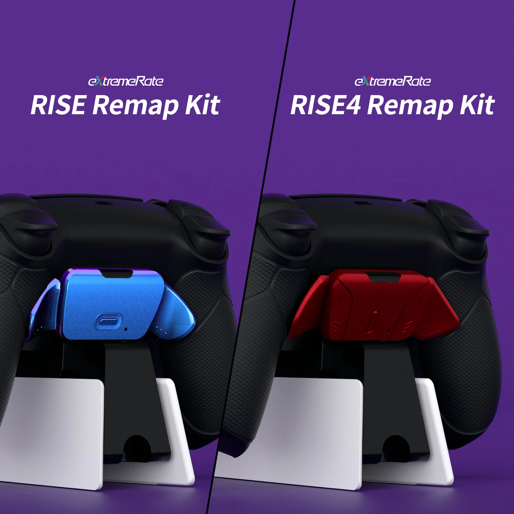 Extremate Black receh Kit Stand ekstensi RiseDock untuk Controller ps5 Charging Dock extremate RISE & RISE4 Remap Kit