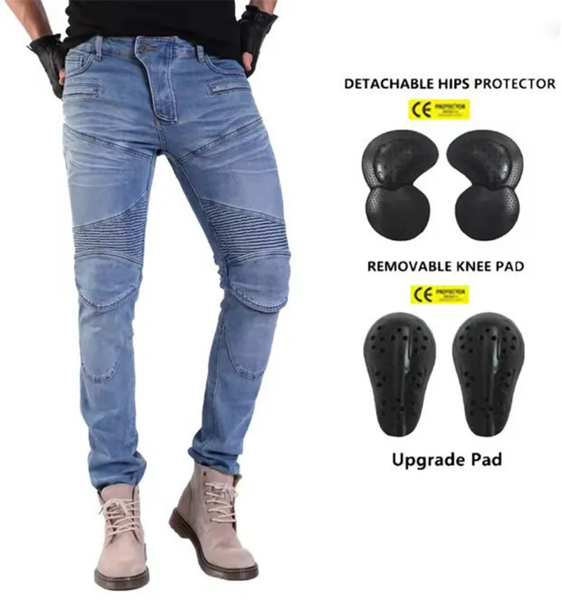 

All Seasons Riding Motorcycle Riding Jeans Biker Motorbike Pants with CE Removable Armored for Men