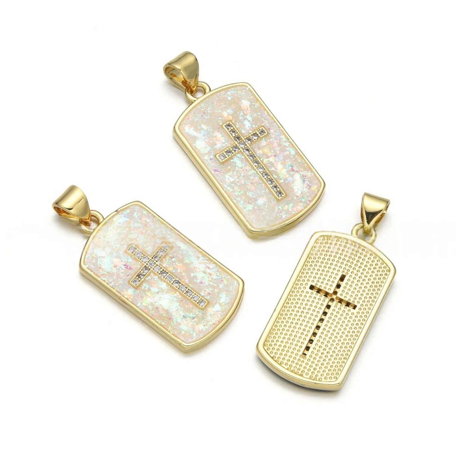 5pcs European and American Australian Baby Shell Cross Pendant Accessories DIY Pearl Necklace Jewelry Making Materials Wholesale