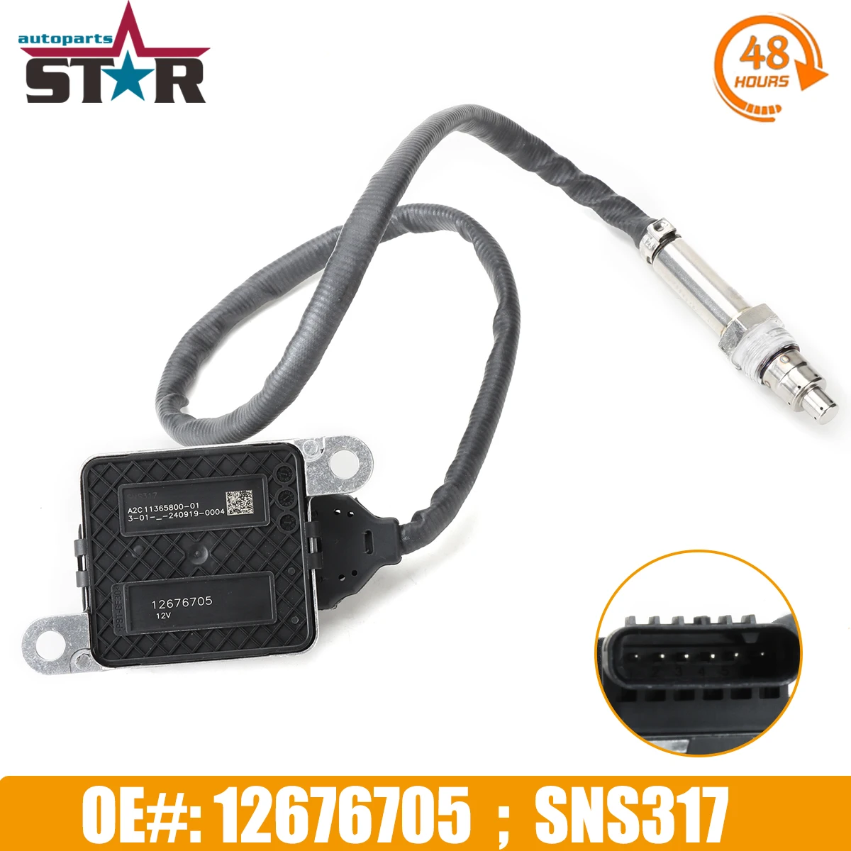 

Nox Nitrogen Oxide Sensor 12676705 SNS317 For Chevrolet Silverado 2500 HD 6.6L Duramax L5P 3500 HD 2017 Sierra 2500 3500 HD 2017