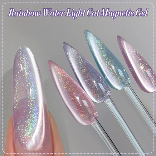 Imagen 2 del producto BORN PRETTY 10ml Arco Iris púrpura agua luz gato Gel magnético esmalte de uñas brillante tira-luz holográfica Gel UV semipermanente
