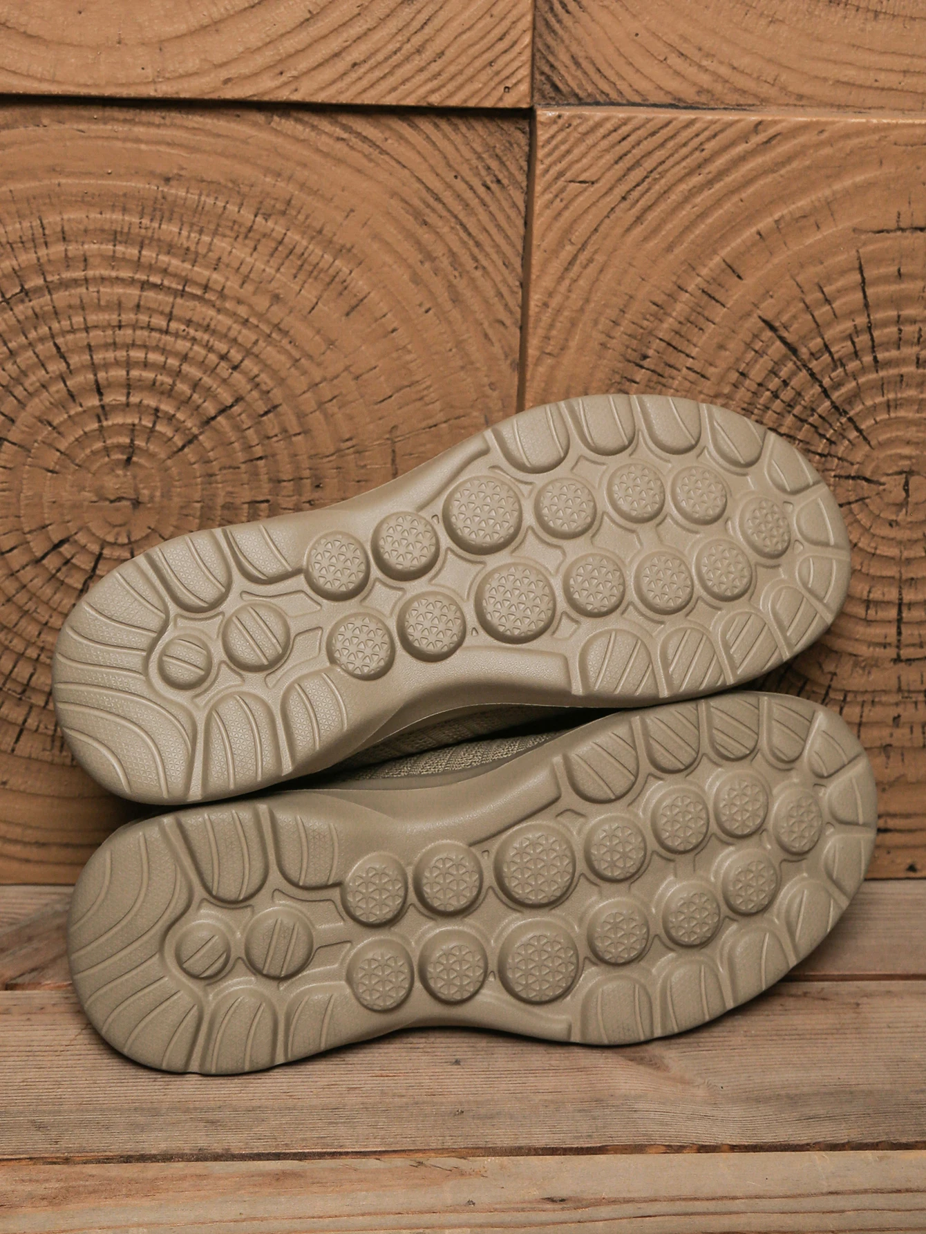 Herren-Slip-On-Strick-Wanderschuhe, einfarbig, EVA-Sohle, weich, leicht, bequem, rutschfest, für den täglichen Gebrauch – Detail 16