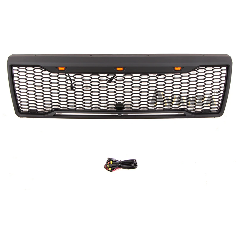 Front Grille With LED Light F-150 Raptor Fits For Ford F150 1992-1996 Racing Grill