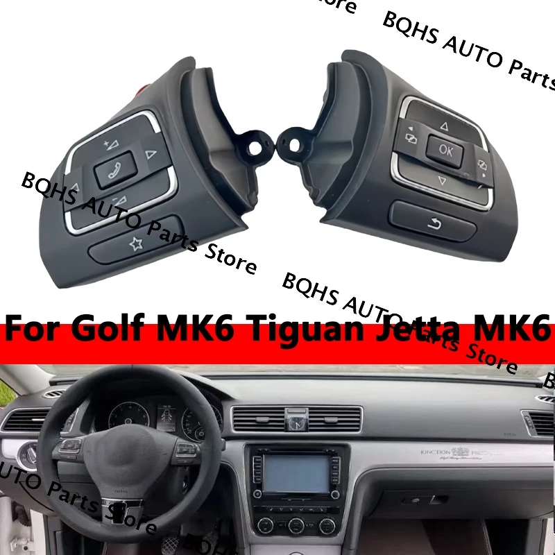 

For Golf MK6 Tiguan Jetta MK6 Car Steering Wheel Button Switch 5C0959537B 5C0959538B 5C0 959 537 B 5C0 959 538 B