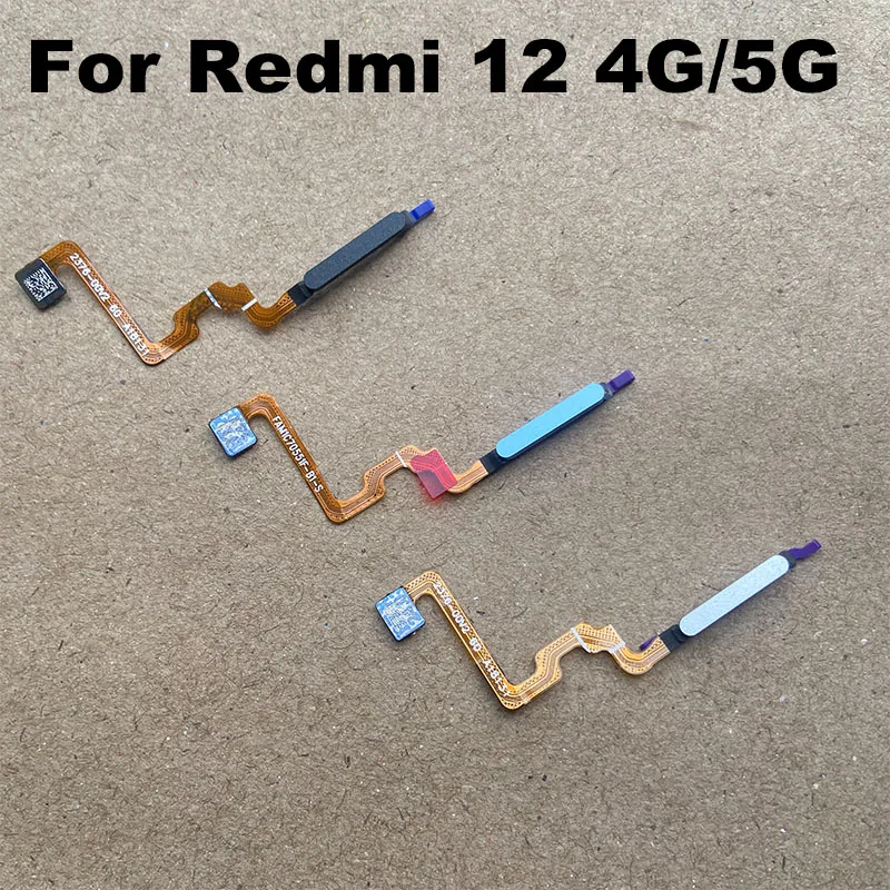 For Xiaomi Redmi 12 ID Home Button Fingerprint Menu Return Key Recognition Scanner Sensor Flex Cable 4G 5G image 4