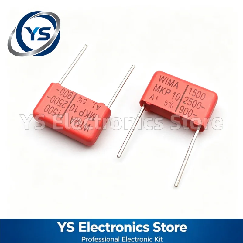MKP10 2500V0.0015UF WIMA RED  2500V152 1500PF 15mm Film Capacitor Hi-Fi Audio Capacitors NEW and Original