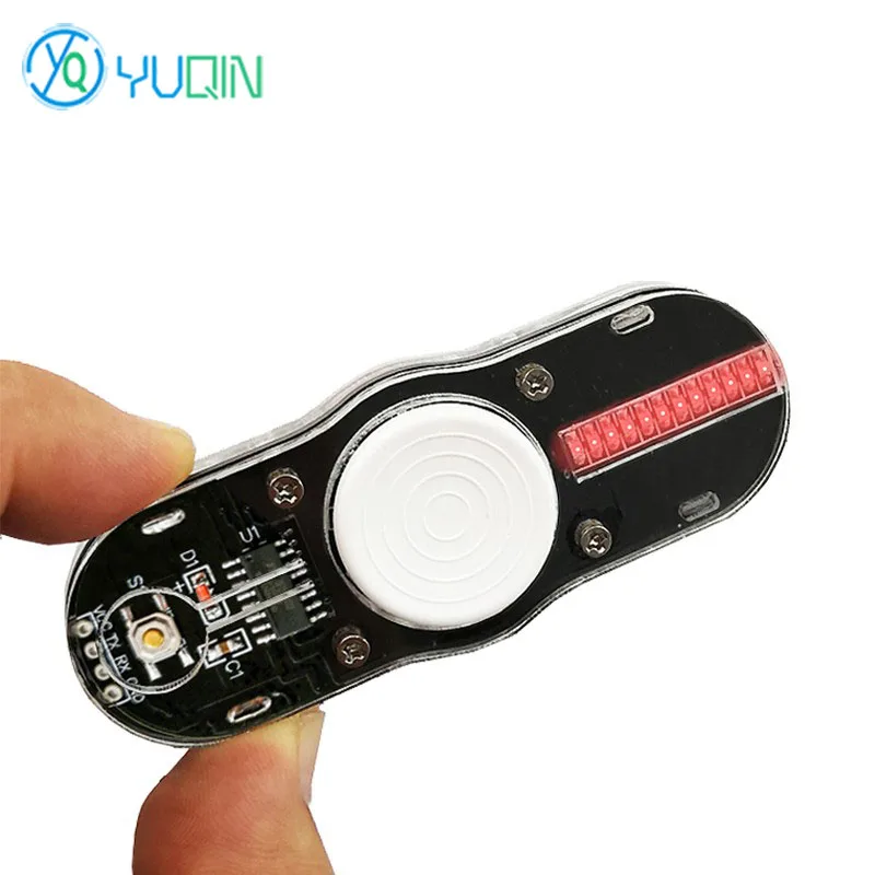 Two Pages LED Flashing Finger Tip Gyroscope DIY Electronic Kit 51 Microcontroller Circuit Board Welding Assemble Components