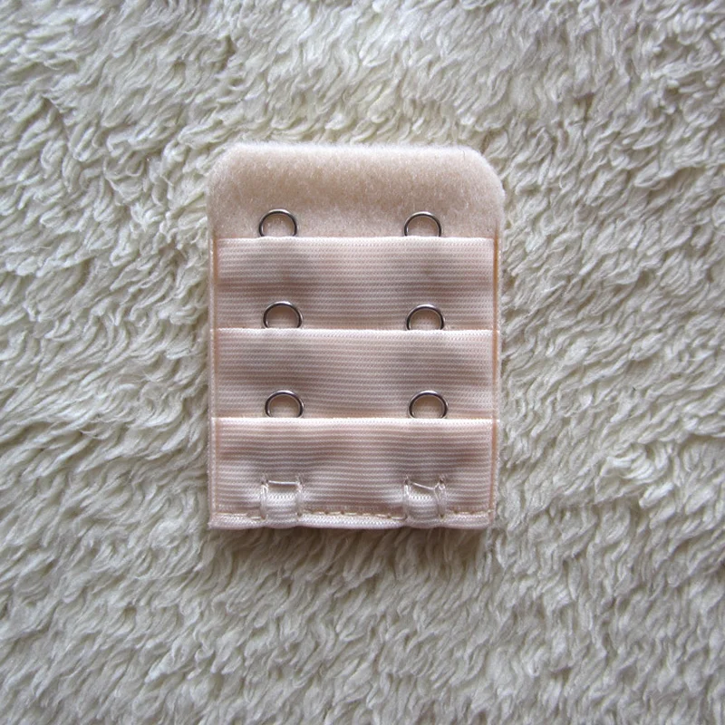 (4 pieces) Women 2 Hooks 3 Rows Adjustable Belt Wide Bra Extender Strap Extension Buckle For Ladies Back Bra Button