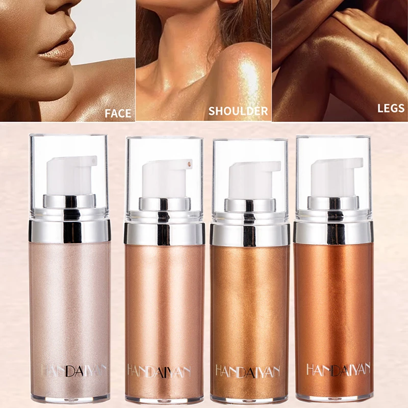 Visage corps lueur surligneur illuminateur maquillage été plage Sexy miroitant Bronze perle Contour ombrage éclaircir surligneur lotion