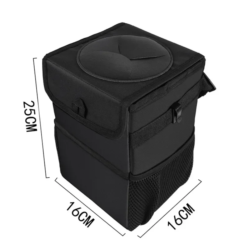 Waterproof Car Trash Can Bin, Auto Organizer Accessories, Trash Dump, Car Storage Pockets, Closeable, Portable