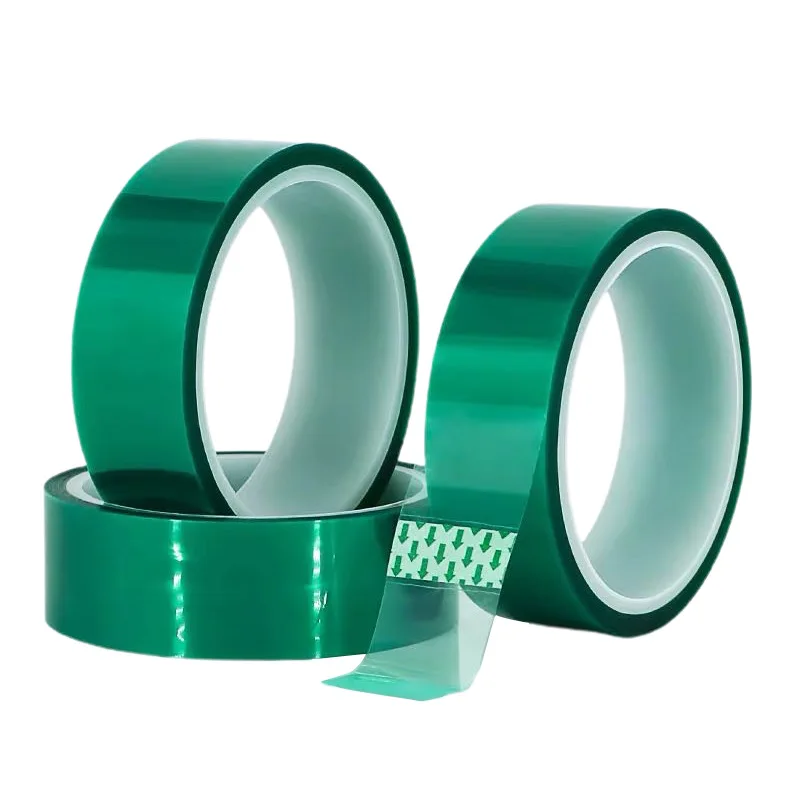 Green PET Film Tape 8mm ~ 30mm High Temperature Heat Resistant PCB Solder SMT Plating Shield Insulation Protection tapes strips