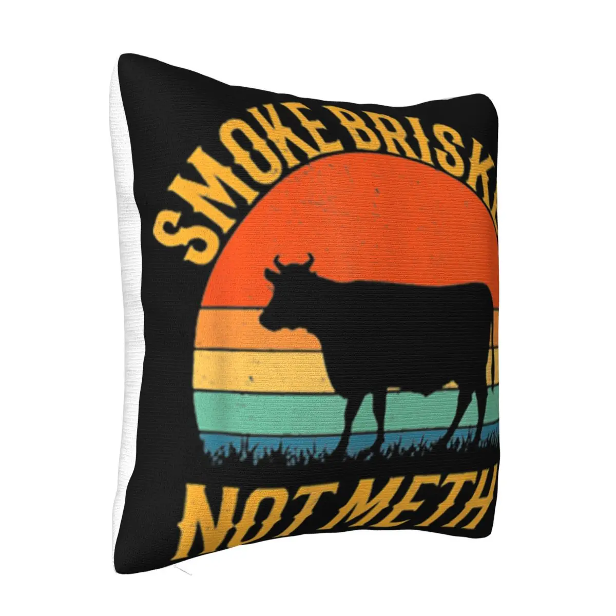 Smoke Brisket Not Meth Bbq Vintage Creative Promotion Mens Retro Brand Style Breathable 2021 Slogan Vacation Pillow Case