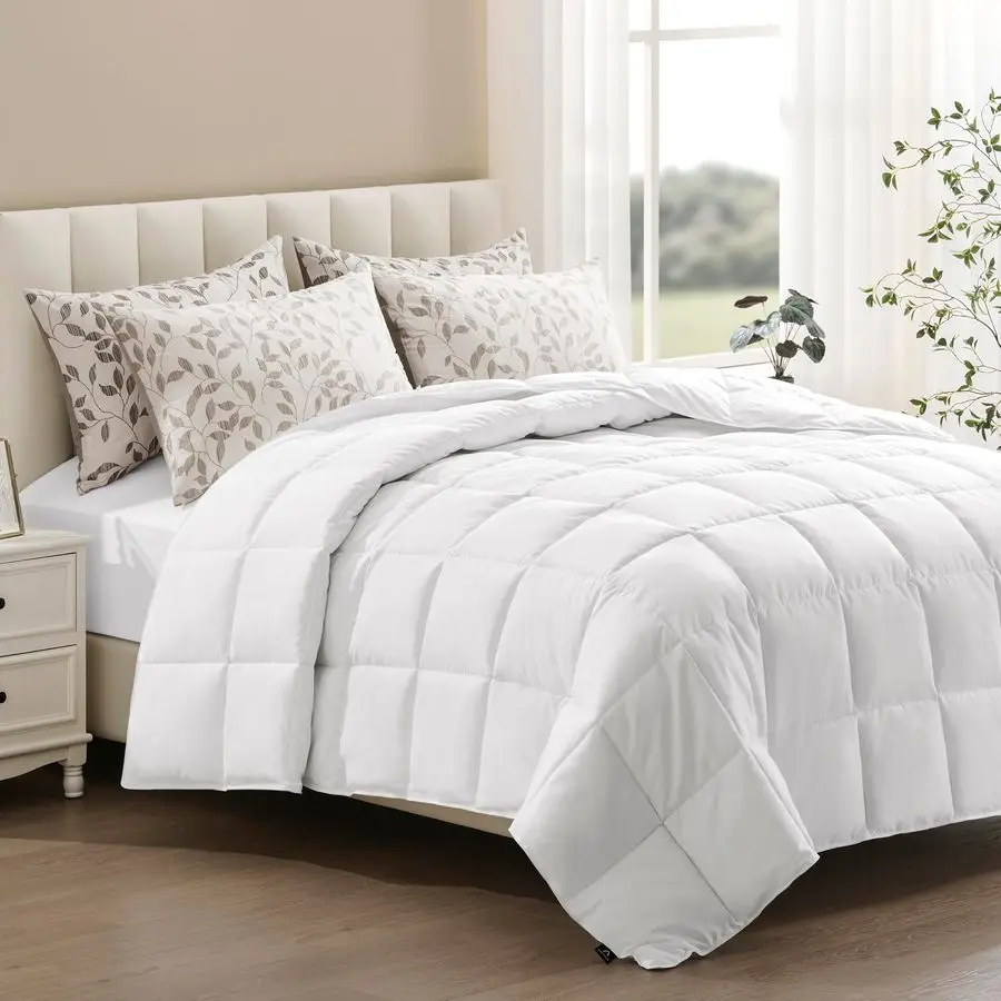 

Lightweight Duvet Insert Queen Size Summer Bedding Comforter 250GSM Filled Thin Duvet Soft amp Breathable, Quilted Comforters wi